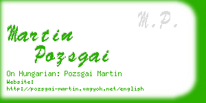 martin pozsgai business card